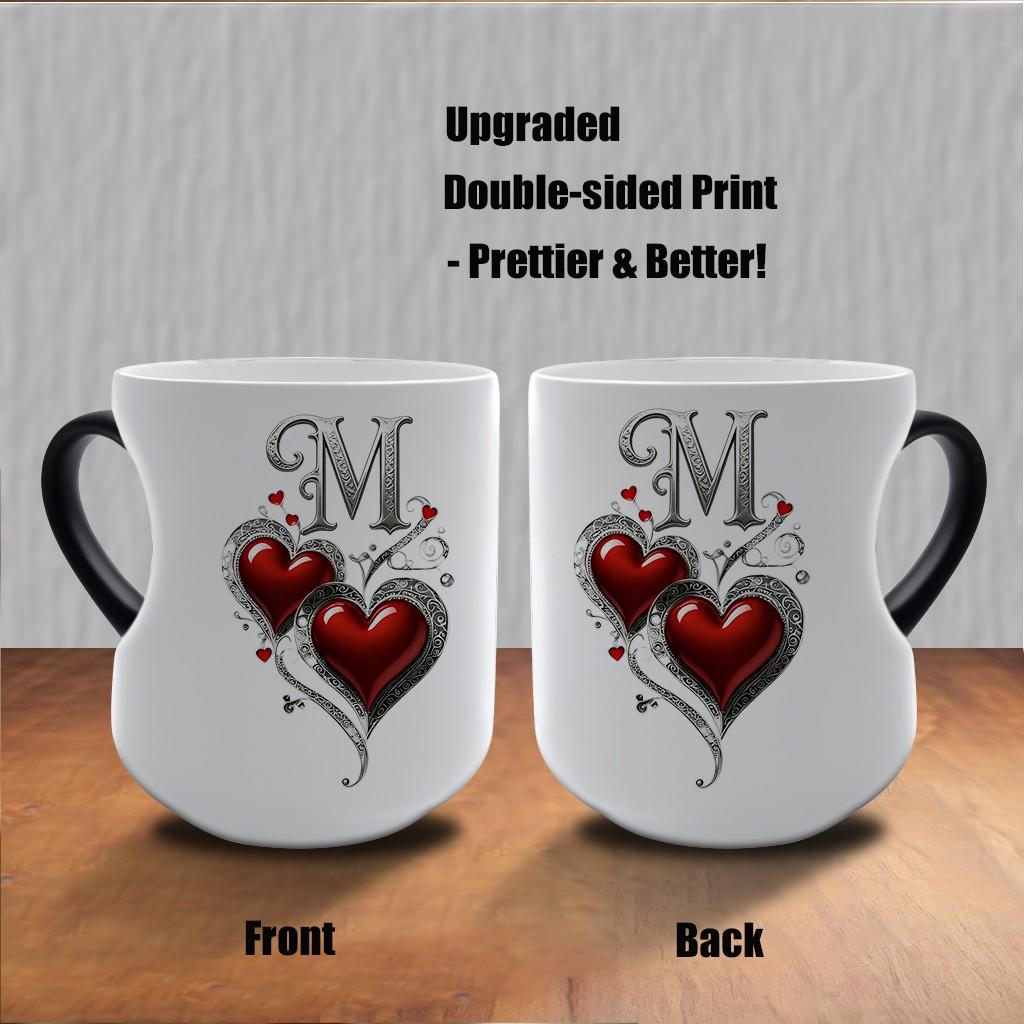 Vintage Shimmering Heart Fun Ceramic Mug, Thermosensitive Magic Color-Changing Beverage Mug, 11oz/330ml, Coffee Cups, Perfect Mother's Day Gift, Ideal for Friends, Lovers & Mothers, Novelty Coffee Mugs #GLOBAL PICKS