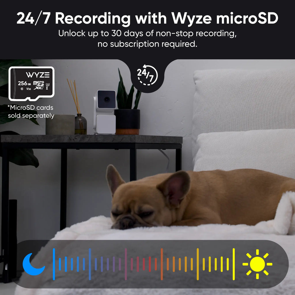 Wyze Cam Pan v3 — #1 Security Camera on TikTok! Wired, Indoor/Outdoor Pan Tilt Zoom (PTZ) w/ 360 Degree Motion Tracking, Color Night Vision, HD, WiFi