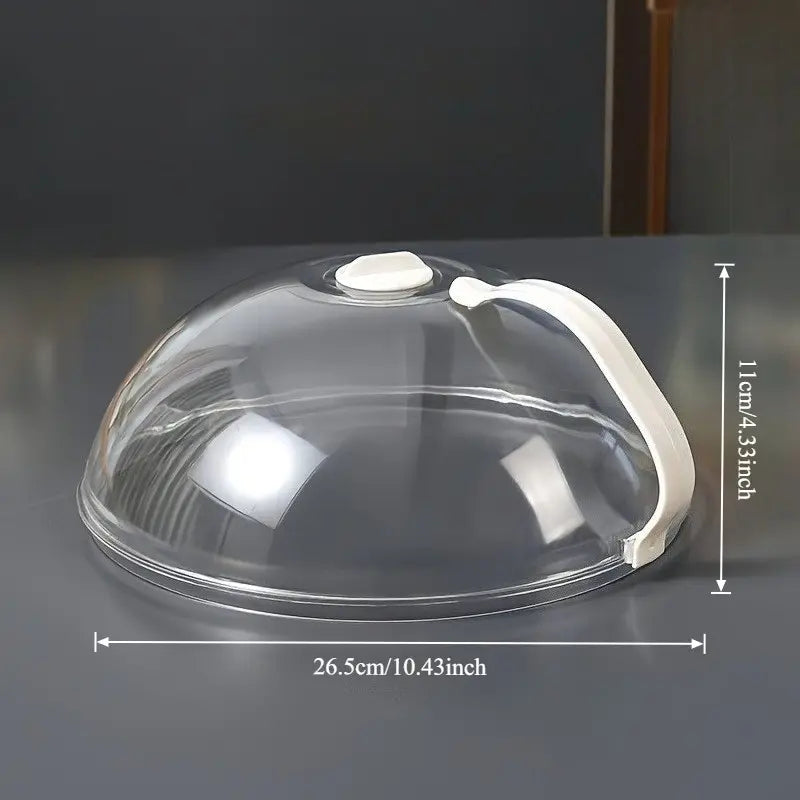 Microwave Splatter Guard, Transparent Food Cover, Reusable Oil-Proof Heat-Resistant Lid, No Battery Needed, Practical Kitchen Cooking Accessory and Gadget, Clear, Cooking Gadgets