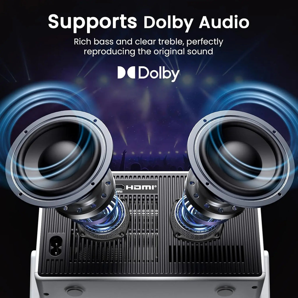1500 ANSI 4K Decoding Outdoor Projector with -in Streaming App