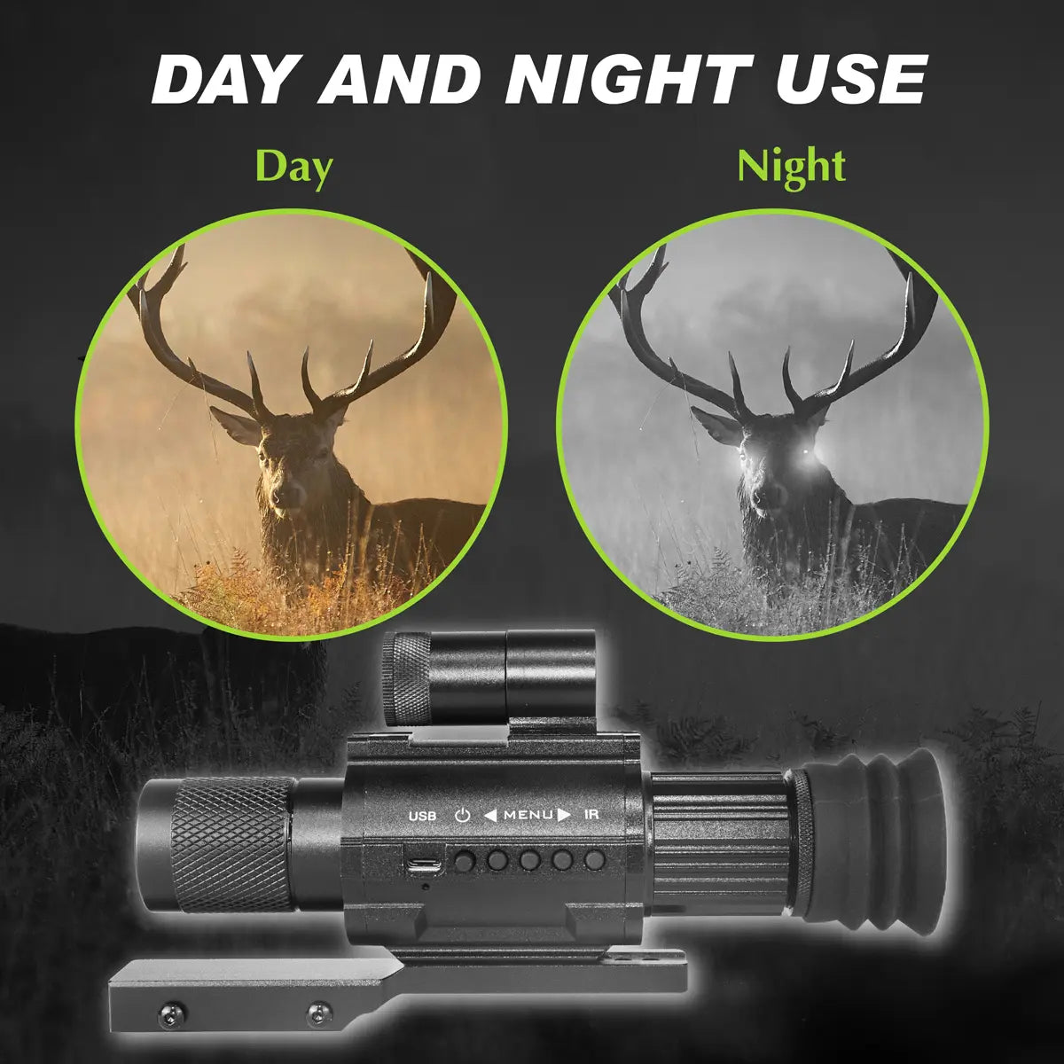 Digital Night Vision Monocular Telescope - Handheld Single Unit with Night Vision Technology, 3X Zoom Lens, Fixed Focus, 850nm IR Fixed, Digital View for Clarity, Outdoor Hunting Camping Gear