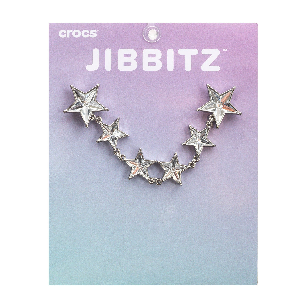 CROCS Silver Metal Star Chain