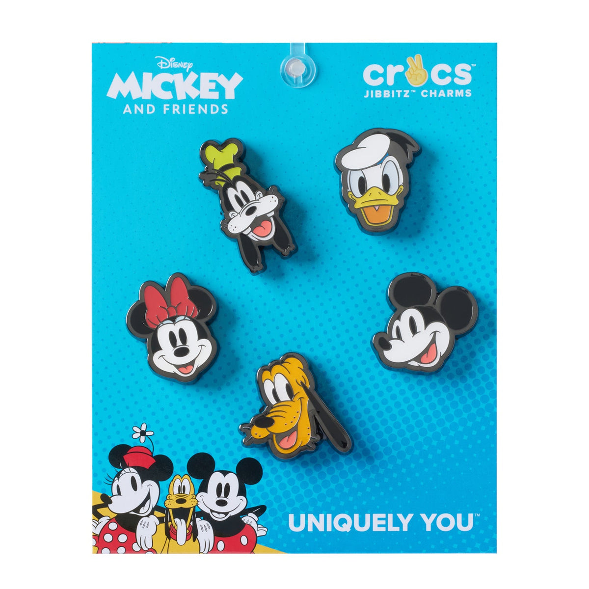 CROCS Original Mickey and Friends Elevated Metal 5 Pack Jibbitz