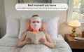 Lumesse LED red light therapy mask facial beauty instrument for face - 4 light modes with 850nm NIR, rechargeable 2000mAh battery, portable facial care tool for smoothing texture and anti-aging