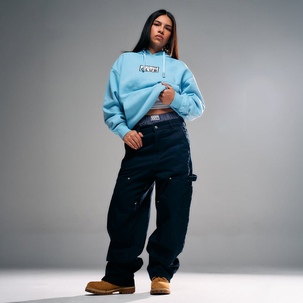 PRO CLUB Classic Embroidered Box Logo Hoody - Mens
