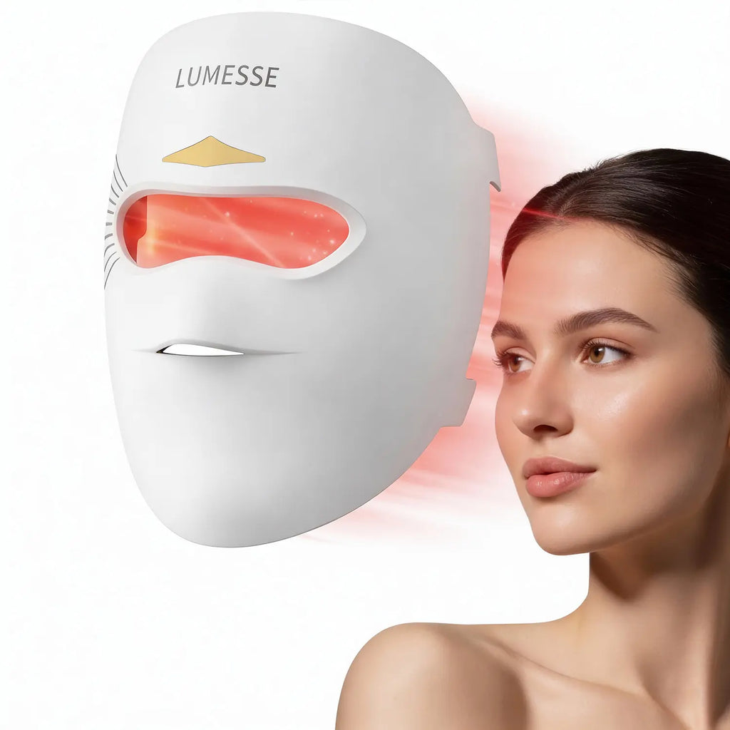 Lumesse 4-Color LED Light Therapy Mask - Wireless Charging Photorejuvenation Device for Female, All Skin Types, Single Item, Ideal Autumn-Winter Facial Care Gift