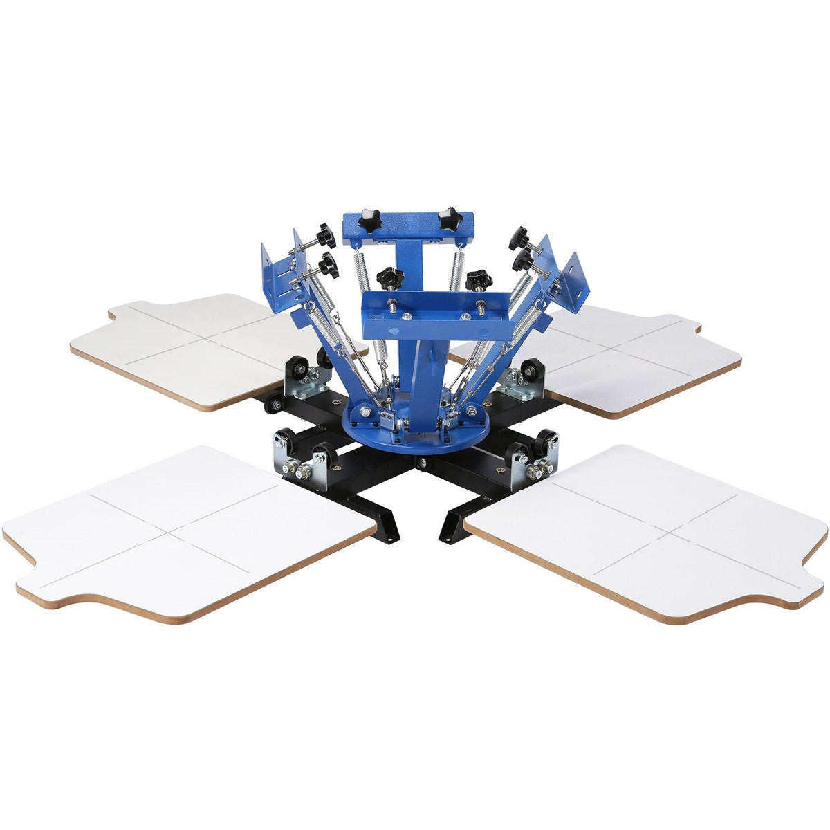 【toolupgrade】VEVOR Screen Printing Machine, 4 Color 4 Station 360 Rotable Silk Screen Printing Press, 21.2x17.7in Screen Printing Press, Double-layer Positioning Pallet for T-shirt DIY Printing