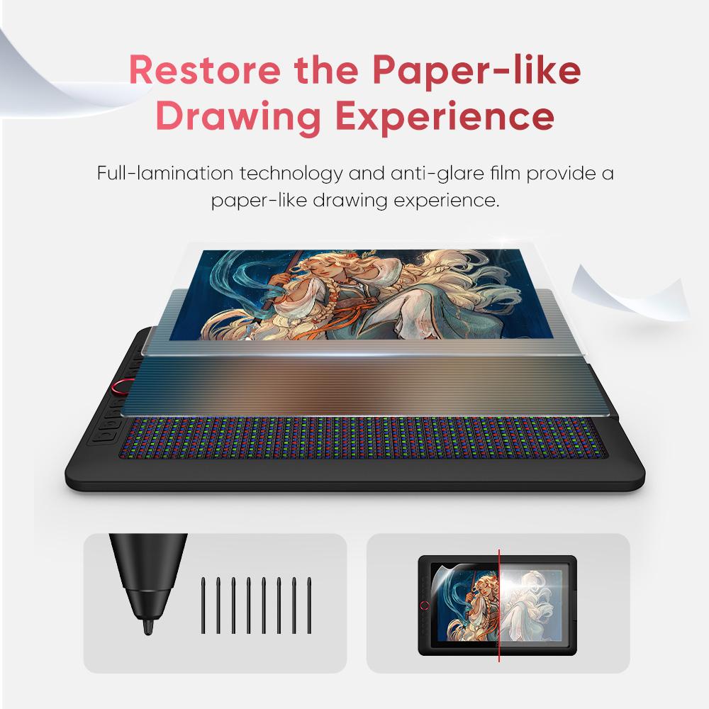 XPPen Artist 15.6 Pro V2 15.4-in Digital Drawing & Writing Tablet with X3 Pro Stylus (16384 Pressure Levels, 60° Tilt), Red Dial, Full-Lamination, Anti-Glare Film, Adjustable Stand, 3-in-1 Cable for PC, Mac, Linux, Android Devices (Port, Chip Incl...