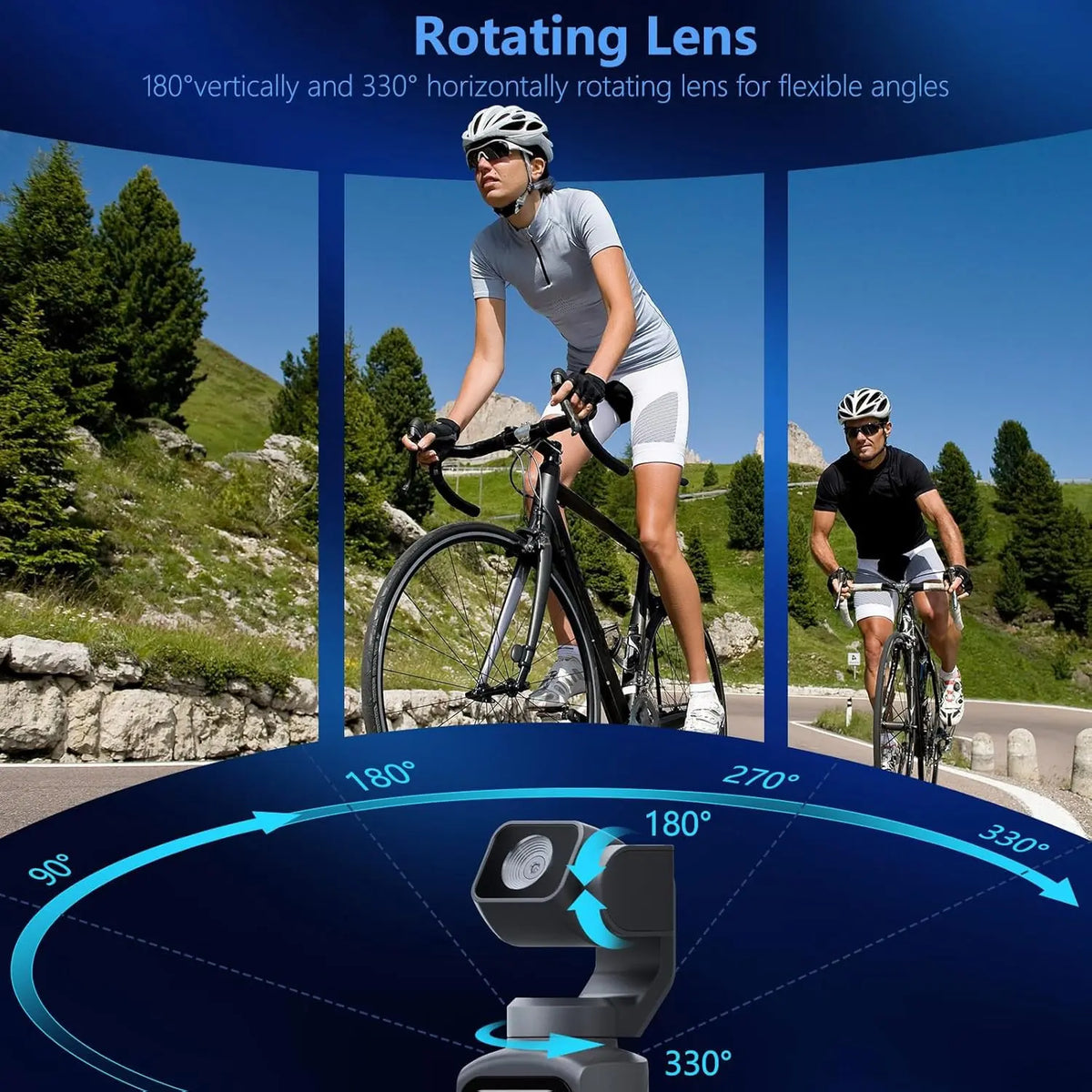 Pocket Camera for Vlogging, 75MP Handheld Vlogging Camera with 330° Rotating Lens, Wireless, With 64G TF Card, 1.72" Touch Screen, Face Tracking, Tripod,Pocket Camcorder for Daily Recording