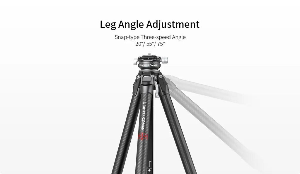 Ulanzi 3028 Lightweight Carbon Fiber Foldable Combo Tripod-Monopod with Arca Swiss, 0 Y Compatibility for Standing Photography (Cameras, Phones)