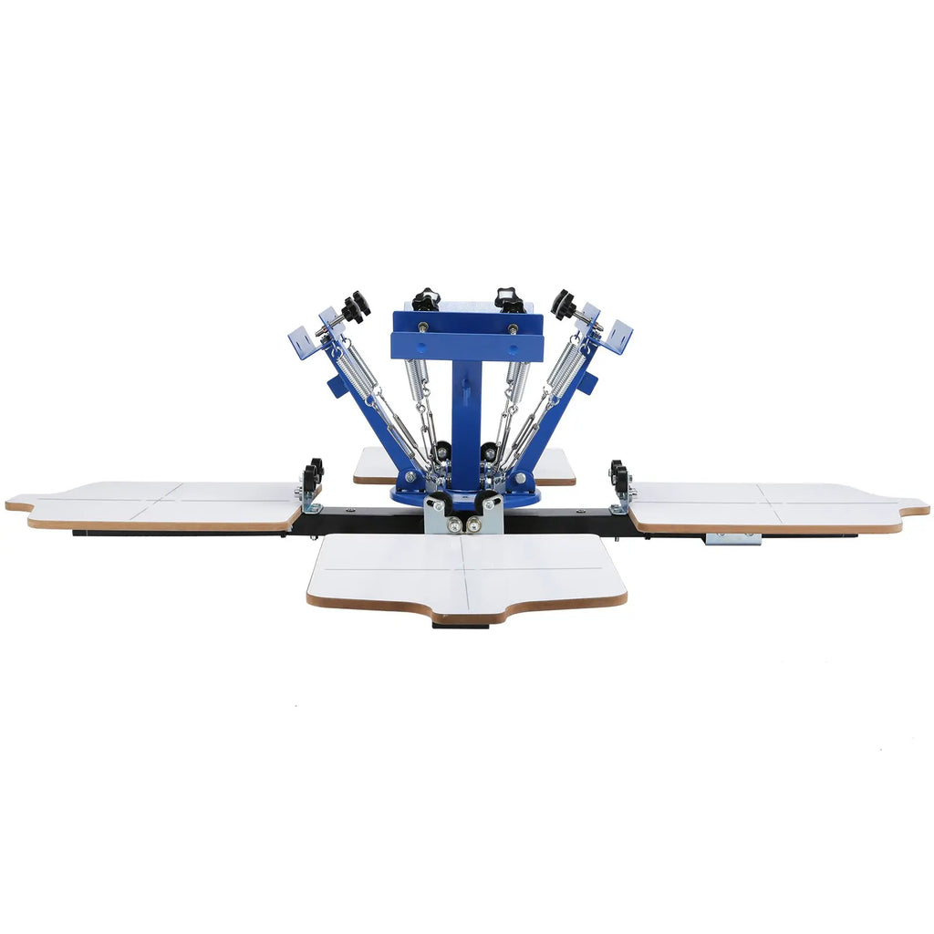 【toolupgrade】VEVOR Screen Printing Machine, 4 Color 4 Station 360 Rotable Silk Screen Printing Press, 21.2x17.7in Screen Printing Press, Double-layer Positioning Pallet for T-shirt DIY Printing