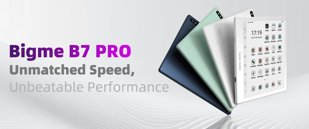 Bigme B7 Pro, Eyefriendly Tablet with Color Eink screen. kaleido3 Android 14 Tablet 8+256GB+2TB TF card slot Octa Core 4G SIM, WIFl/Bluetooth5.2 Google, Handwriting, annotation, eReader+ Stylus, Glare-free, no blue light, eyefriendly