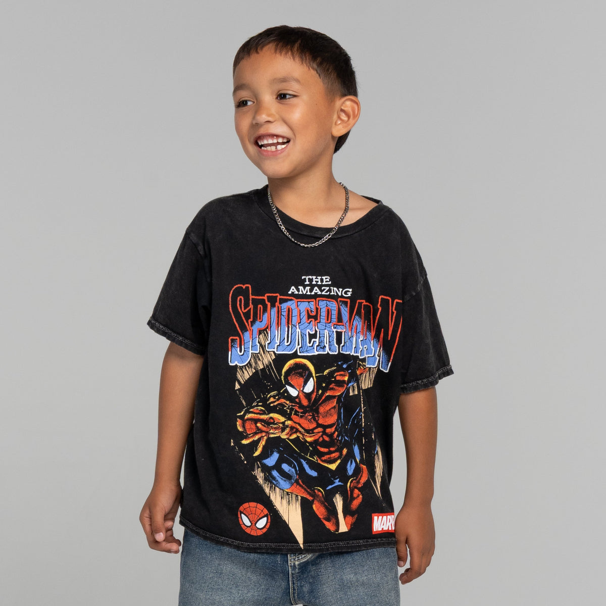 CHARACTER Official Spiderman Mineral Wash Tee - Youth