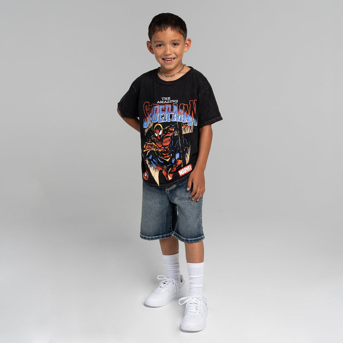 CHARACTER Official Spiderman Mineral Wash Tee - Youth