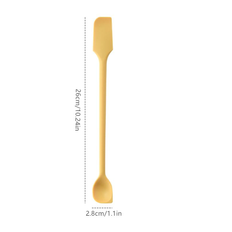2 in 1 Silicone Jam Spatula, 1 Count Double-ended Jam Scraper, Household Double-ended Mixing Stick, Kitchen Baking Tool, Kitchen Accessories, Baking Utensils Supplies, Bakeware, Home Baking Supplies
