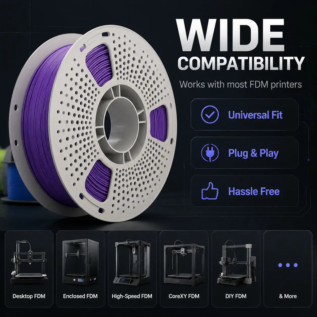 16-Color PLA 3D Printer Filament Bundle - 1.75mm Solid Colors FDM Material Set for Creators, High Precision, Smooth Print, Print Tools Included
