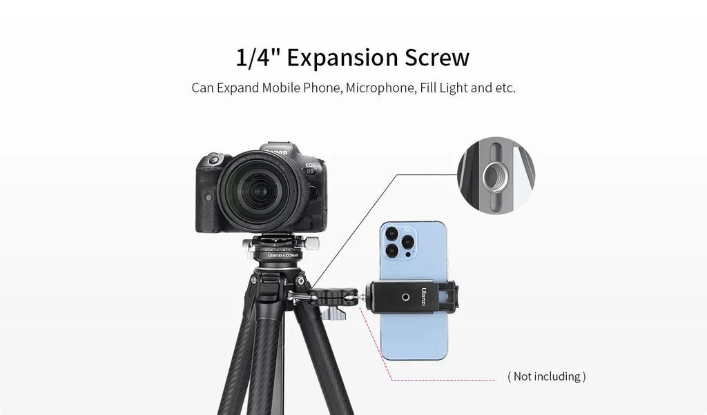 Ulanzi 3028 Lightweight Carbon Fiber Foldable Combo Tripod-Monopod with Arca Swiss, 0 Y Compatibility for Standing Photography (Cameras, Phones)