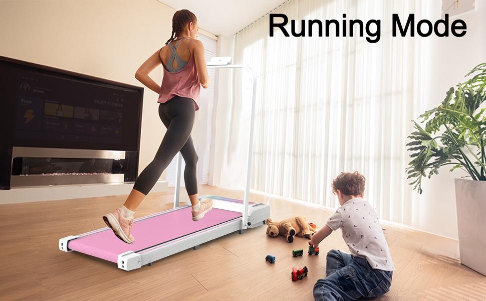 Fahuac 2-in-1 Folding Treadmill - Multifunctional Under Desk Walking Pad, Home Fitness Equipment with 2.5HP Motor, Light-Up Display, Remote Control, Collapsible, Large Track, 265Lbs Capacity, Shock Absorption, 43.50x19.50x3.50in Compact Space-Savi...