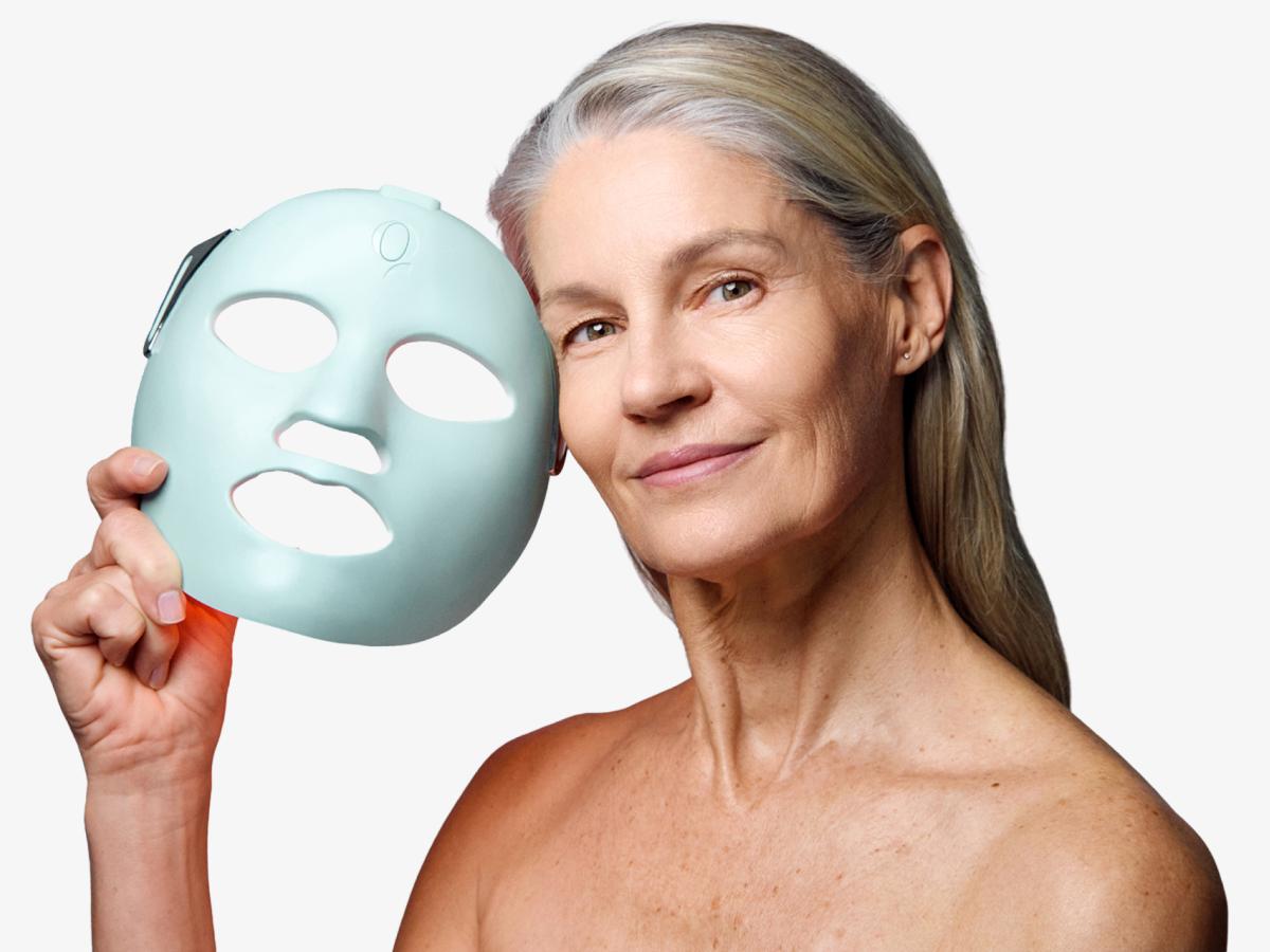 Qure LED Light Therapy Mask for Face - FDA Cleared for Wrinkles & Acne Treatment with 3 Modes, 5 Facial Areas & 5 Lights: Red, Deep-Red, Blue, Amber & Infrared, 3-Min Daily, Eye-Protection, Smart App