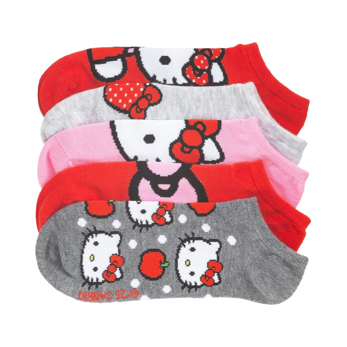 CHARACTER 5 Pack Hello Kitty No Show - Adult