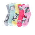 CHARACTER 5 Pack Kids Hello Kitty Ribbed Mid Crew