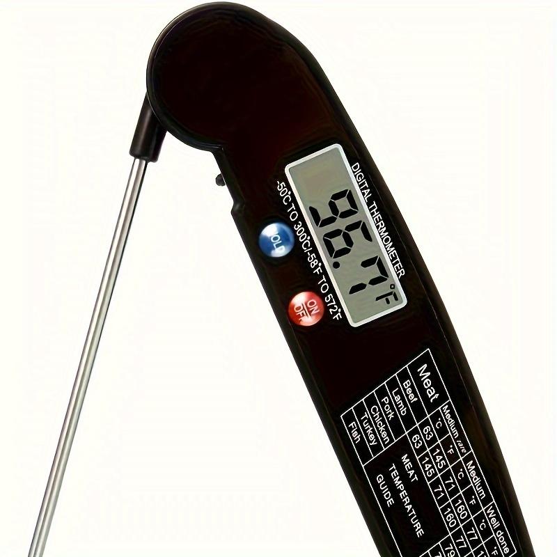 1pc WEBBQ Digital Meat Thermometer, Fast-Reading ABS Food Temperature Gauge with Hold Function, Single-Use, for Grilling BBQ, Kitchen Cooking, Adult - AAA Battery Operated (Batteries Not Included), Food Temperature Probe, Kitchen Gadgets