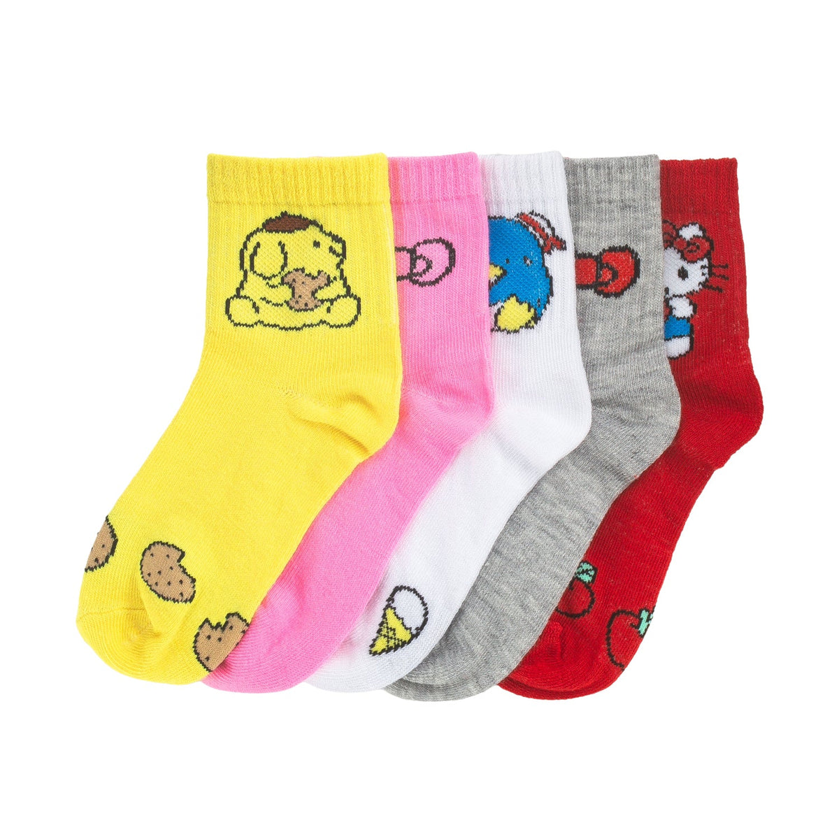 CHARACTER 5 Pack Kids Hello Kitty Half Crew