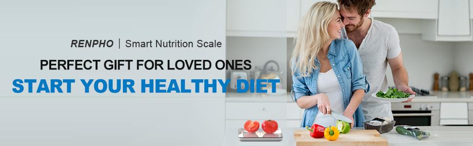 RENPHO Digital Food Scale, Smart Nutritional Kitchen Measuring Scale with App for Macro Keto Calorie Tracking, Home Gift (g, oz)