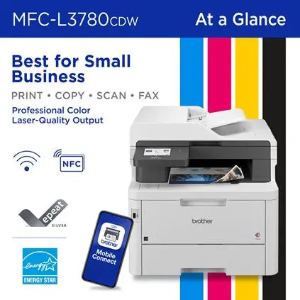 Brother - MFC-L3780CDW Wireless Digital Color All-in-One Printer with Laser Quality Output