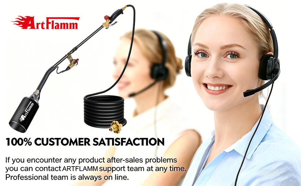 【toolupgrade】ARTFLAMM Portable Propane Torch Burner with Storage Bag, High Output BTU Blow Torch with 10FT Hose, Flame Weeder with Igniter for Garden Roofing Springtok Outdoor #toolupgrade