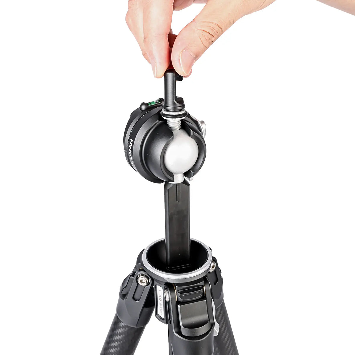 COMAN Zero F38 Lightweight Carbon Fiber Vlogging Tripod | Quick Release Ball Head for Creators