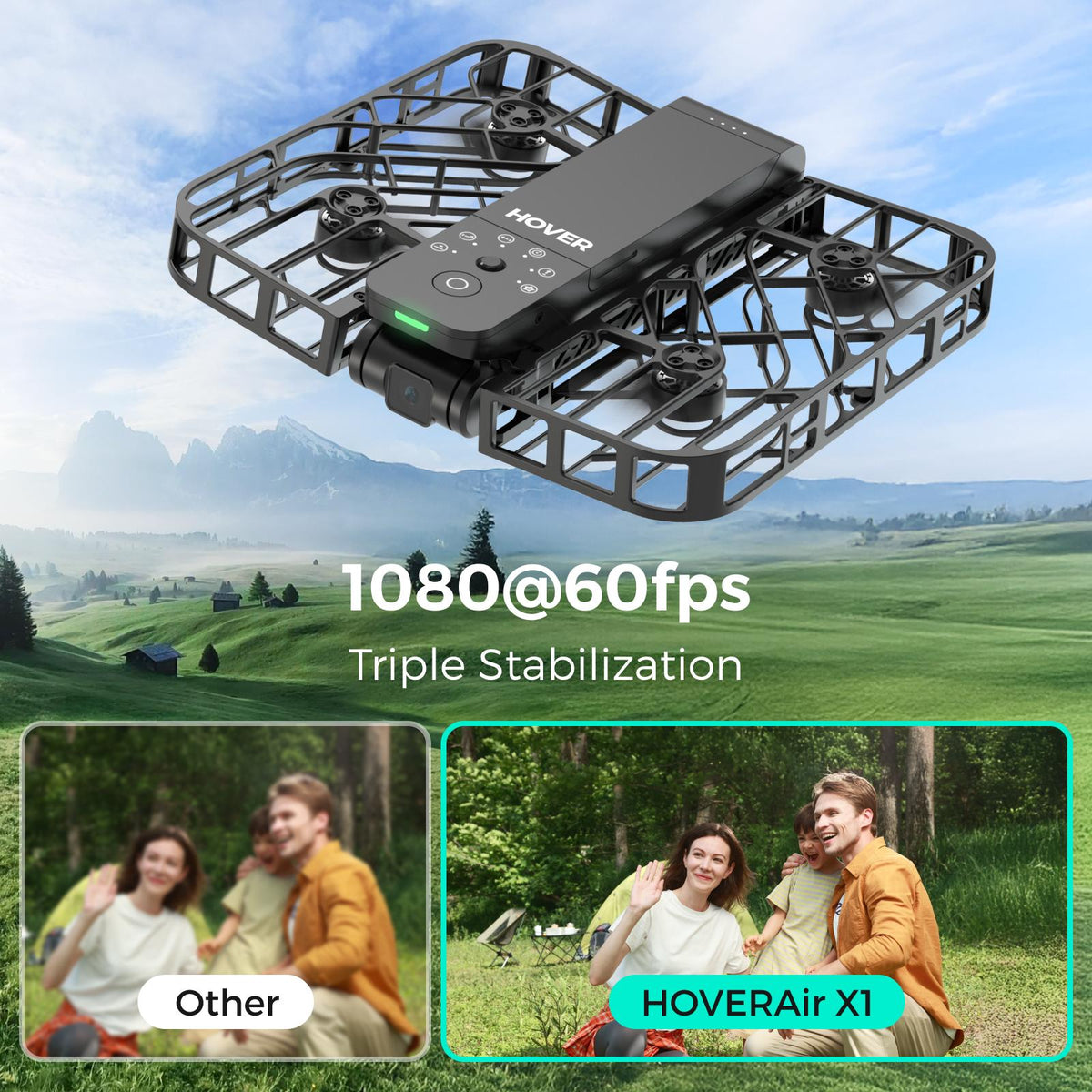 HOVERAir X1 Pocket-Sized Self-Flying Camera Drone for Content Creators & Unboxing, 125g Lightweight Foldable Quadcopter with 5 Pre-Programmed Flights, Orbit Mode, Mechanical Recording, Portable Handbag, Folding Cable, Battery, Manual, Accessories,...