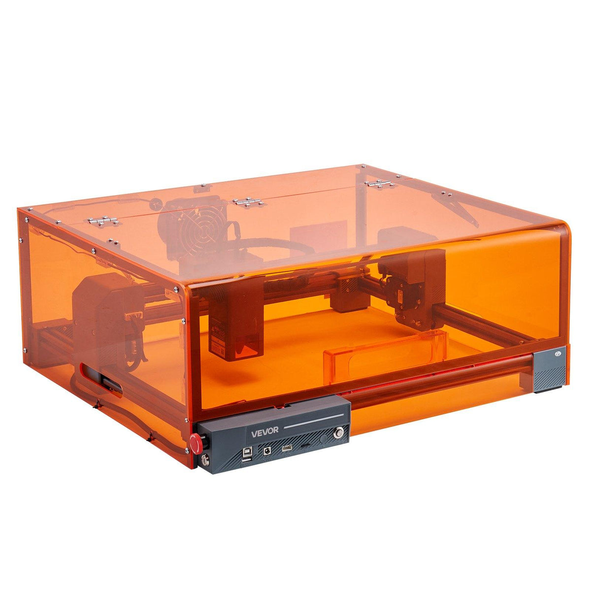 VEVOR 20W Laser Engraver & Cutter with Enclosure Safe, 11.8x11.8in Working Area, 7000mm/min Fast Engravings, Smooth Edges, Supports Apps, for Wood Leather Glass Certain Metal Pet Supplies,sohochic