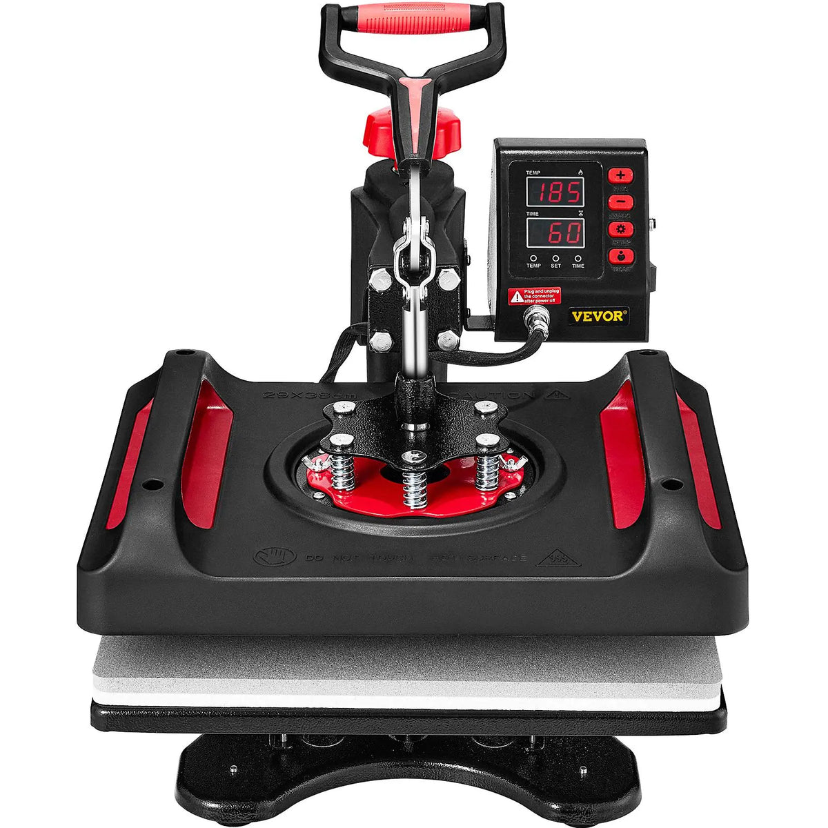 【Fallpicks】11-in-1 Heat Press Kit with LCD Screen, 15x12in (38x30cm) Clamshell Sublimation Machine, 360° Swing-Away Digital Dual-Tube Transfer Printer for T-Shirt, Cap, Mug, Shoes, Home Iron with Plate