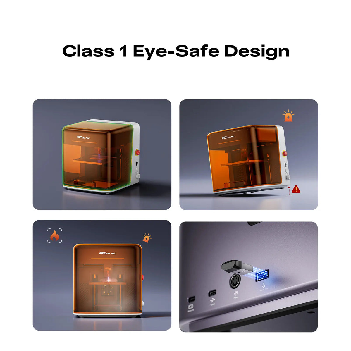 Creality Falcon A1C Laser Engraver with AI Camera, 15000mm/min High Speed Engraving, 150x150x148mm Working Area, Ideal First Laser Engraver for Home Users