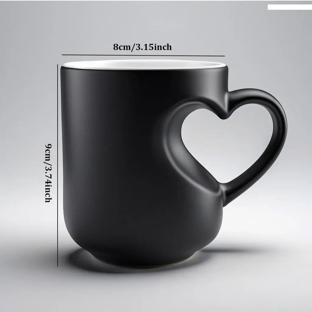 Vintage Shimmering Heart Fun Ceramic Mug, Thermosensitive Magic Color-Changing Beverage Mug, 11oz/330ml, Coffee Cups, Perfect Mother's Day Gift, Ideal for Friends, Lovers & Mothers, Novelty Coffee Mugs #GLOBAL PICKS