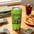 1 Pc 20oz insulated mug, Insulated travel tumbler, double wall, leak proof, with handle and lid, skinny design, for hot cold drinks, keep hot 12h cold 24h, Teenage Mutant Ninja Turtles print, gift for kids teens, tumbler, Insulated Tumblers