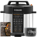 [live]COSORI 6-Qt Electric Aluminum Pressure Cooker - 9-in-1 Multifunction Appliance for 1-Pot Meals, Rice, Sauté, Sous Vide, Sterilizer, 1100W, Stainless Steel, Recipe Book, SohoChic Kitchen Appliances