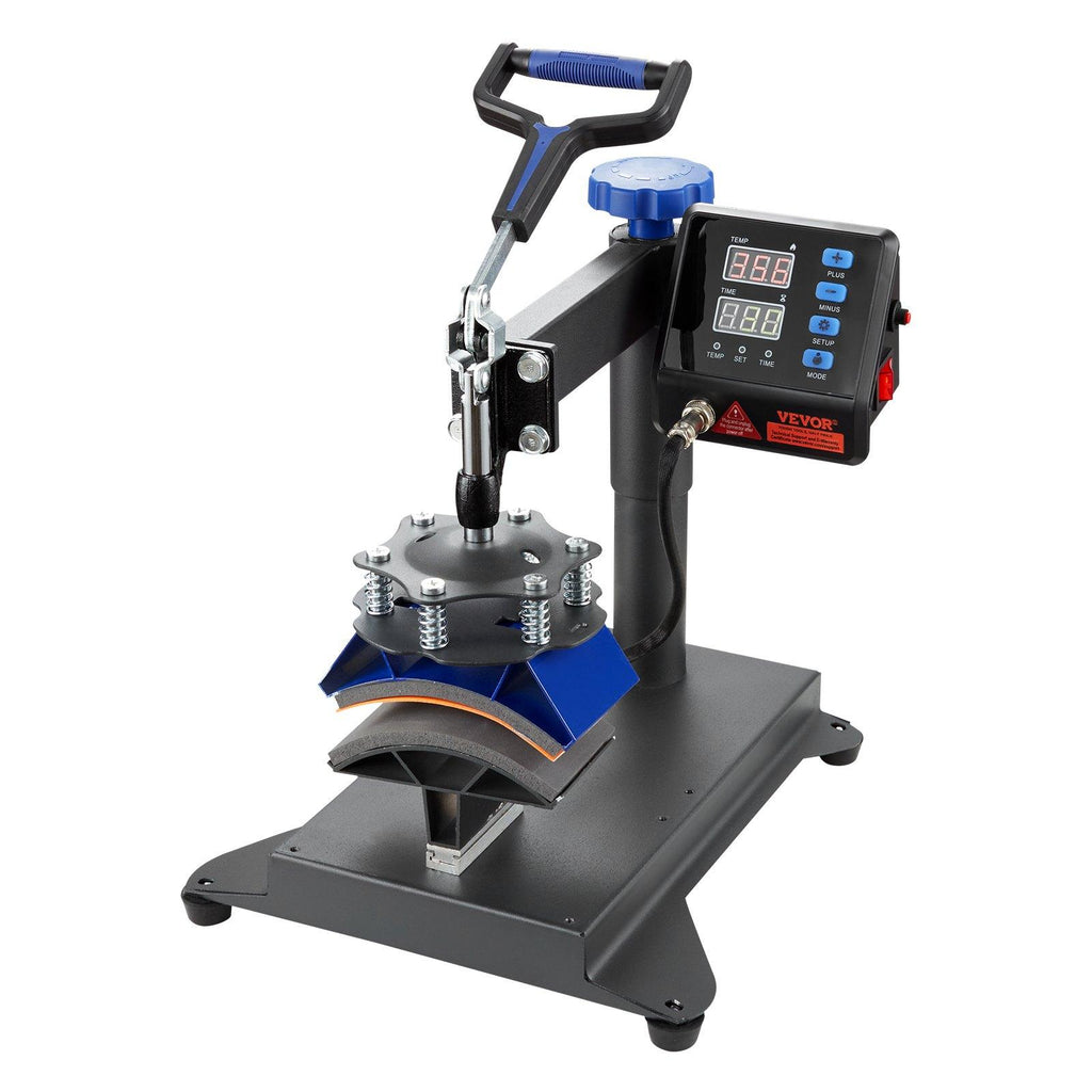 VEVOR 5-in-1 Heat Press Kit, 15x15in 360° Swing Away Hand Tool, 1000W Digital Display Control, Quick Heating, Anti-Burn Safety, Non-Stick Coated, 20.07x15.75x18.51in, Ideal for T-Shirts, Hats, Caps, Mugs