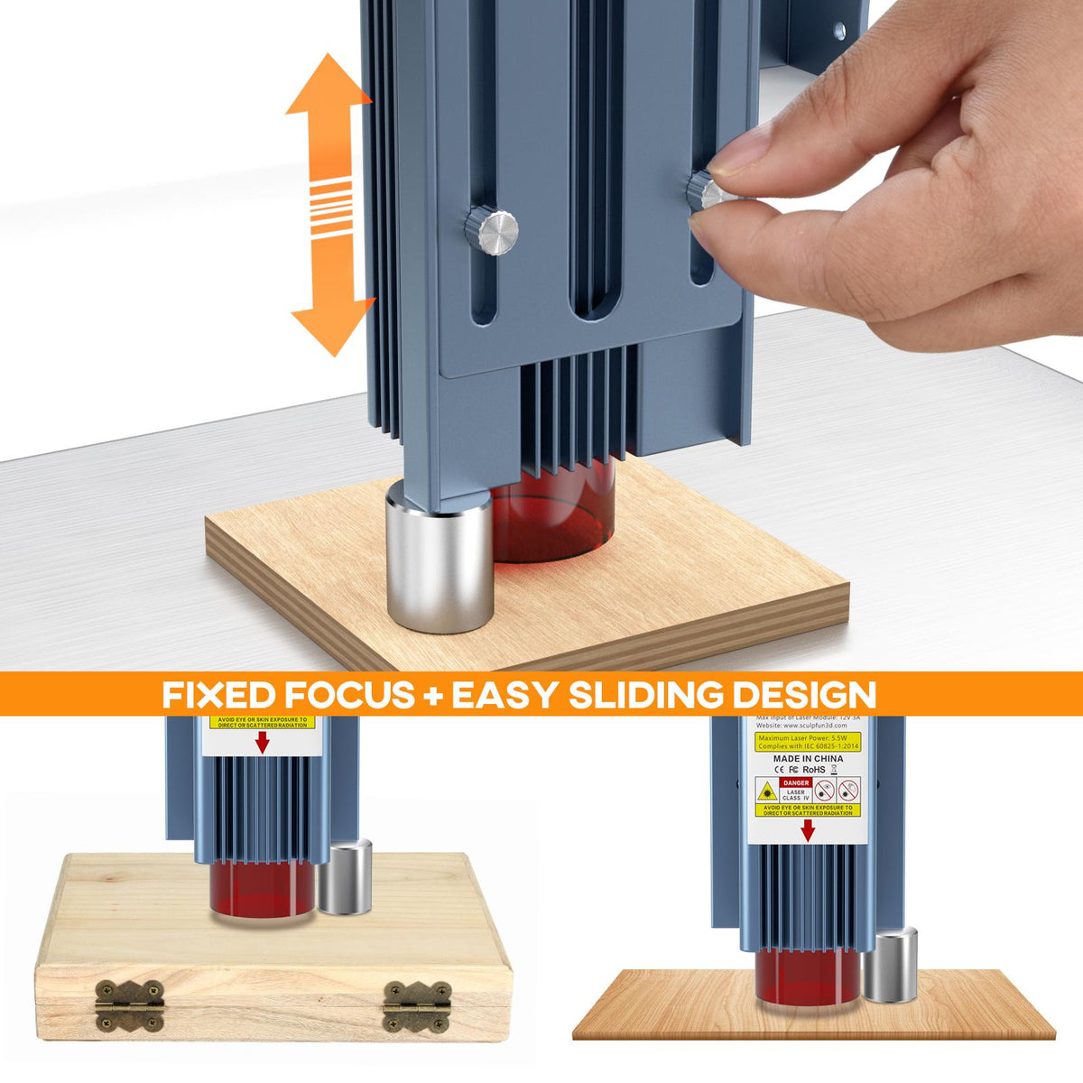 S9 5.5W Laser Engraver, 0.06mm High-Precision Laser Engraving Equipment, Supports 15mm Wood/10mm Acrylic Cutting, Suitable for Laser Engraving on Wood, Metal, Acrylic, and Leather
