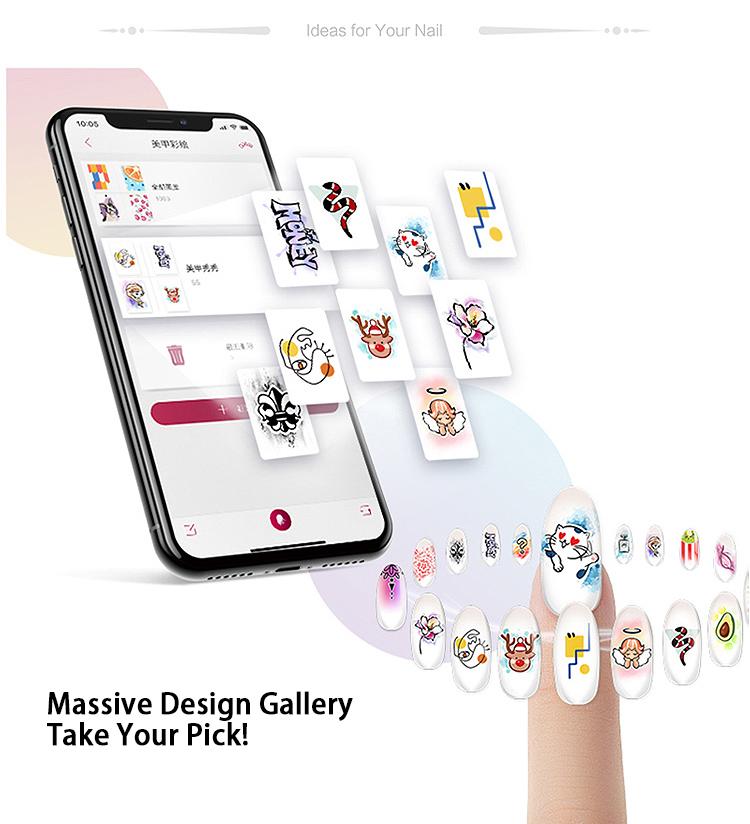O2Nails 3D Robot Nail Printer - Smart Digital Art Tool for Kids & Salons, 2400 dpi, Long-Lasting Gel & Acrylic, Lightweight Portable Nail Care Device