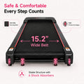JC Foldable Frame Treadmill with Adjustable 12% Incline, 3.0HP Quiet Motor, Walking Pad, LED Stats at Glance, Mobility Wheels, 300lbs Weight Capacity - Home Workout Equipment for Cardio, Treadmills for Home