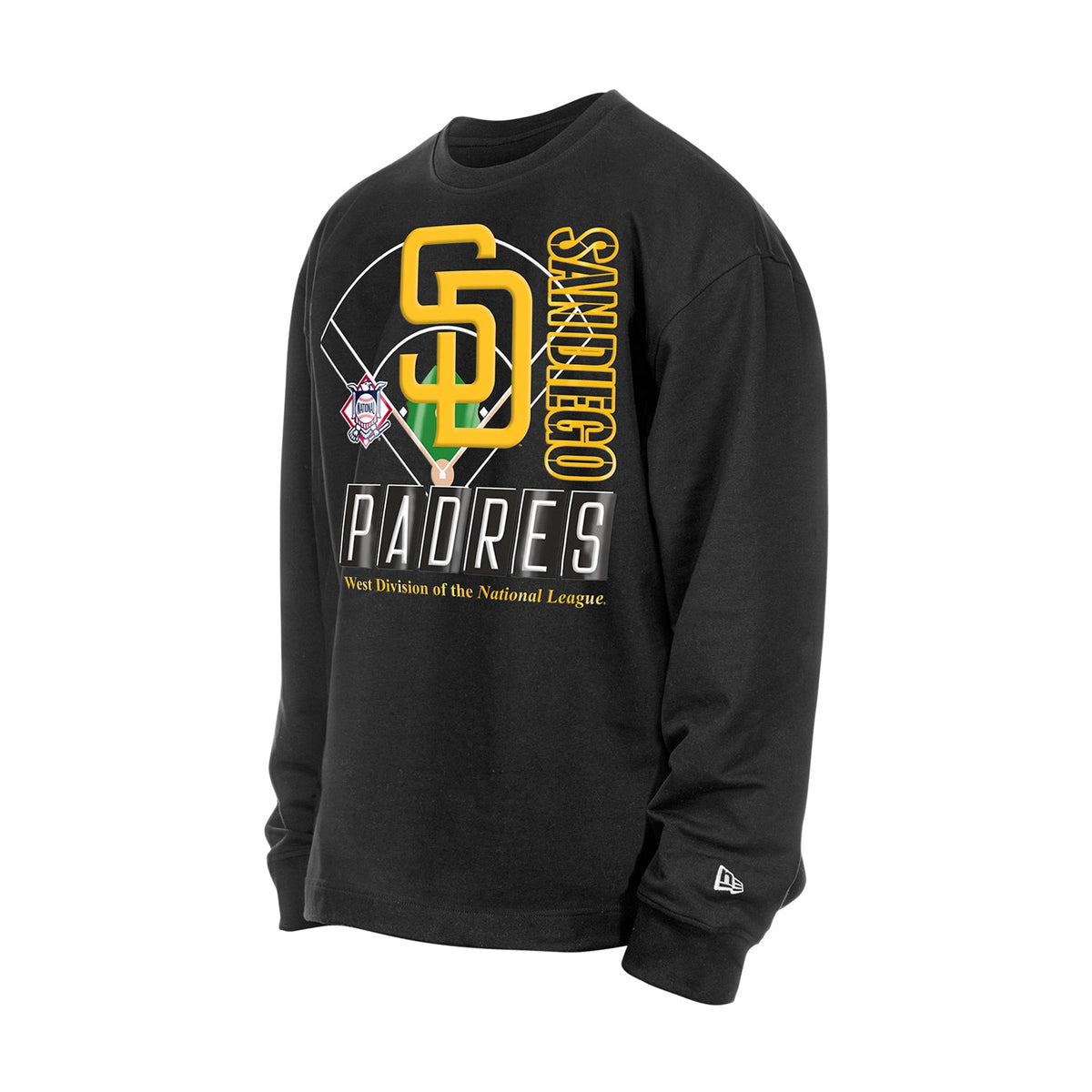NEW ERA Premium San Diego Padres Graphic LS Crew - Mens