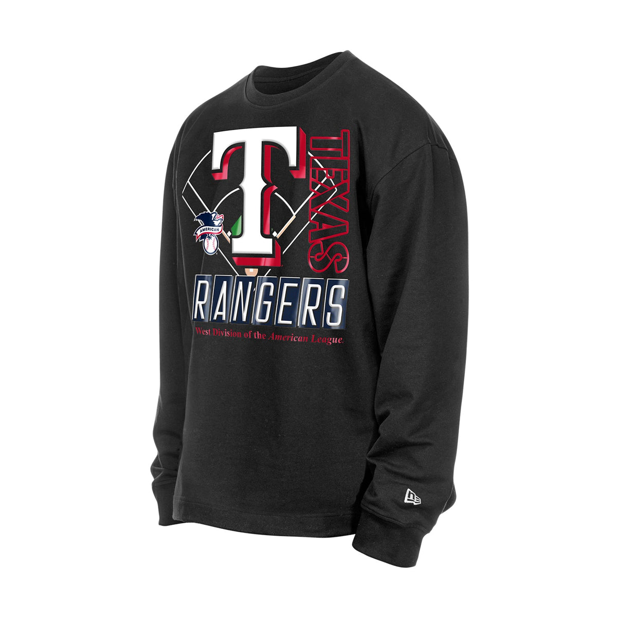NEW ERA Texas Rangers Graphic LS Crew - Mens