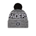 NEW ERA Raiders Knit Tri-Color OTC Pom Beanie