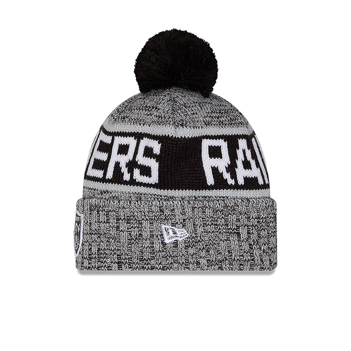 NEW ERA Raiders Knit Tri-Color OTC Pom Beanie