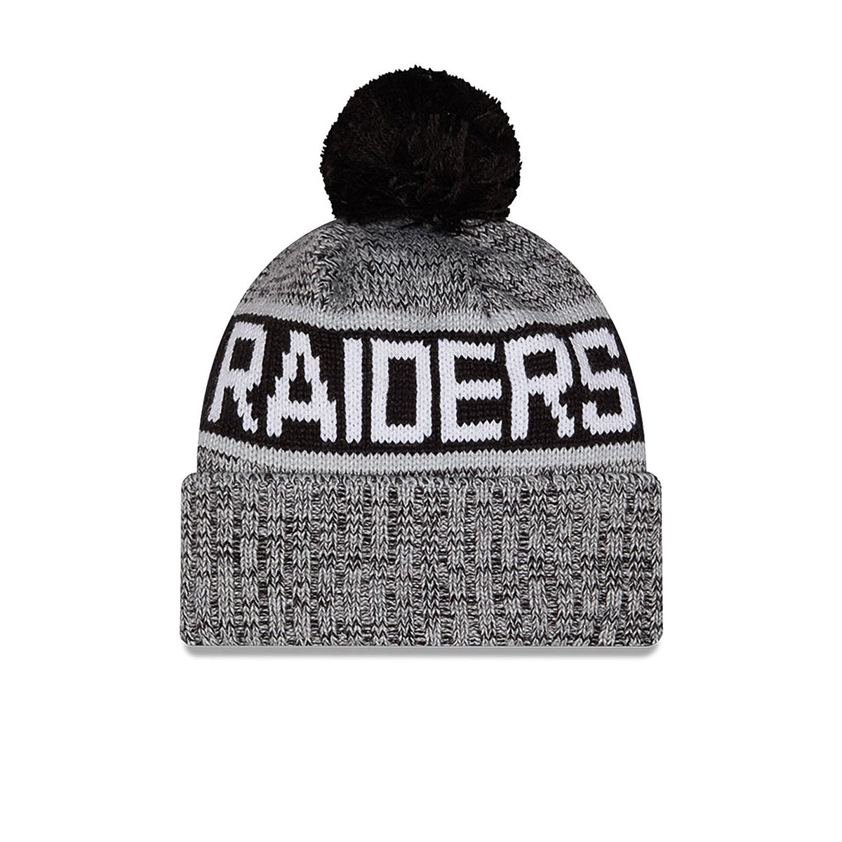 NEW ERA Raiders Knit Tri-Color OTC Pom Beanie