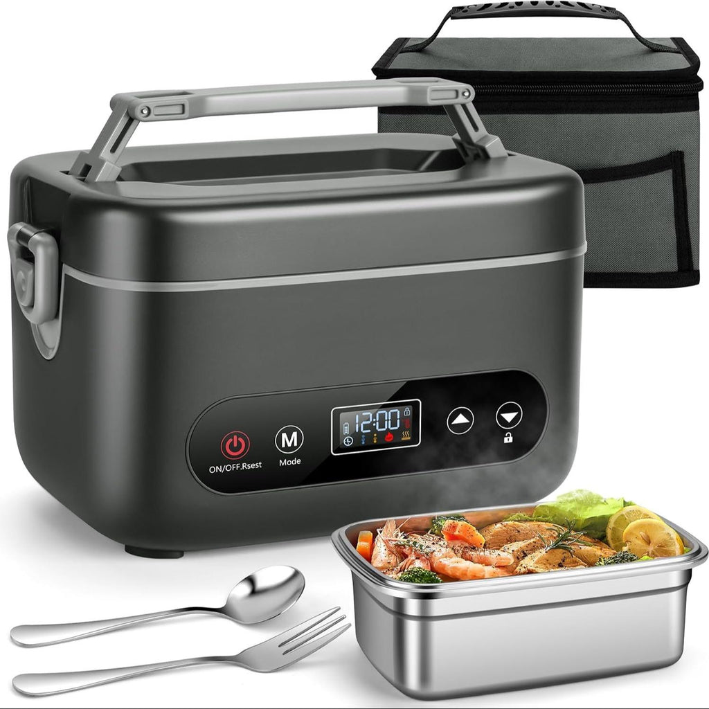 Rechargeable Cordless Self-Heating Lunch Box Portable Food Heater, Heat Up Lunch Box Portable, Heatable Lunchbox, Heated Lunchbox, Thermal Heated Meal Container for Meal Prep, Office, Travel, Car, Picnic and Outdoor Use, Ideal Gift #GLOBAL PICKS