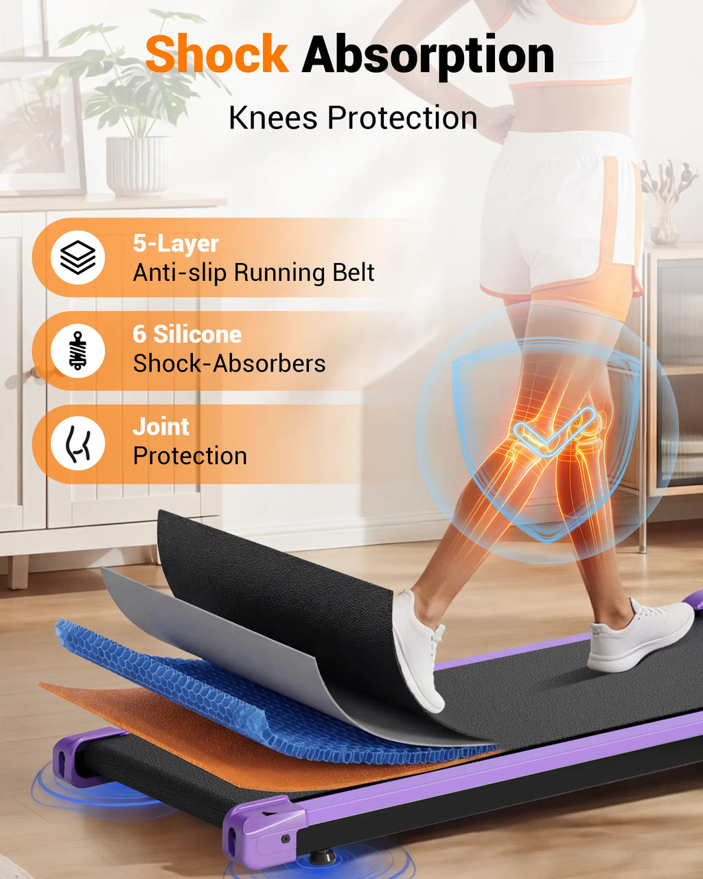 Compact Walking Pad Treadmill - Mini Portable Exercise Equipment, At-Home Gym Home Workout Gear for Running with Remote Control & LED Display