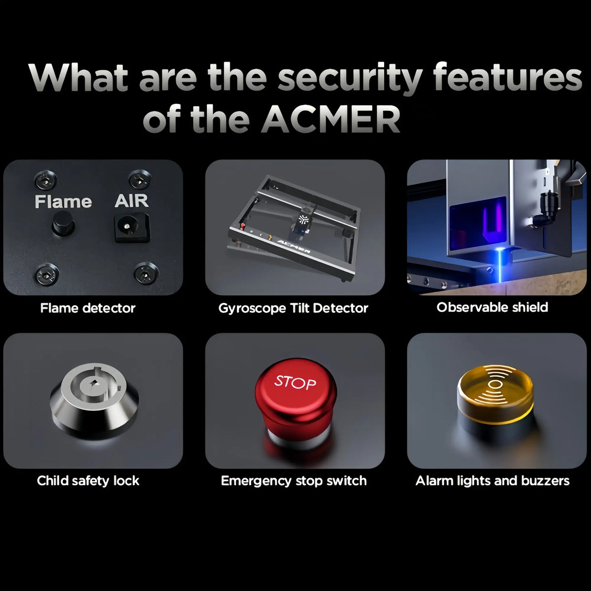 ACMER P2 20W/33W Laser Engraver & Cutter Tool, High-Speed Easy DIY Power Tool, Air Assist Kit Included, APP & WiFi Control, Beginner-Friendly for Acrylic Leather Cutting (3D Printing Supplies for Office Equipment)